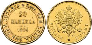 Nikolaus II. 1894-191720 Markkaa 1904 L kl. ... 