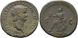 Nero (54-68) - Dupondius (15,85 g), Roma 65 ... 
