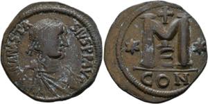 Anastasius I. (491-518) - Follis (40 Nummi) ... 