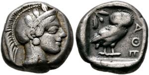 Athen - Drachme (4,18 g), ca. 454-404 v. ... 