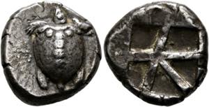 Aigina - Stater (12,41 g), ca. 480-457 v. ... 