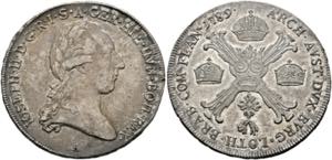 Josef II. 1765-1790 - 1/2 Kronentaler 1789 A ... 