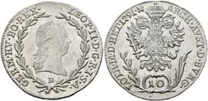 Leopold II. 1790-1792 - 10 Kreuzer 1791 B ... 