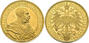 Franz Joseph 1848-1916 - 4 Dukaten 1885 Wien ... 