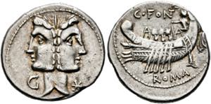 C. Fonteius - Denarius (3,91 g), Roma, ... 
