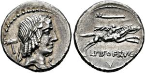L. Calpurnius Piso Frugi - Denarius (3,44 ... 