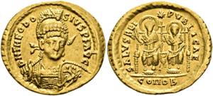 Theodosius II. (402-450) - Solidus (4,32 g), ... 