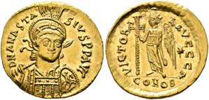 Anastasius I. (491-518) - Solidus (4,49 g), ... 