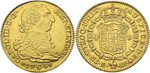 Karl III. 1759-1788 - 4 Escudos (13,47g) ... 