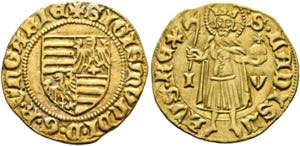 Sigismund 1387-1437 - Goldgulden (3,44g) o. ... 