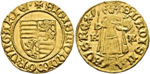 Sigismund 1387-1437 - Goldgulden (3,58g) o. ... 