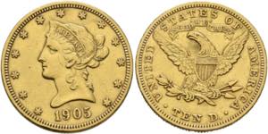 U S A - 10 Dollars 1905 