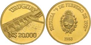 URUGUAY - 20.000 Neu Pesos (20g) 1983 