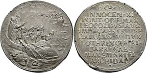 Leopold I. 1657-1705 - AR-Gussmedaille ... 