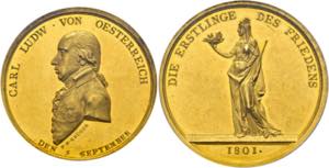 Franz II. (I.) 1792-1835 - AU-Medaille zu 15 ... 