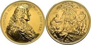 Ludwig XIV. 1643-1715 - AE-Medaille ... 