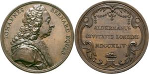London - AE-Medaille (55mm) 1744 von Jaques ... 