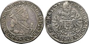 Maximilian II. 1564-1576 - 1/2 Taler 1577 KB ... 