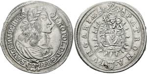 Leopold I. 1657-1705 - XV Kreuzer 1664 KB ... 