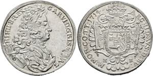Karl VI. 1711-1740 - 1/2 Taler 1714 KB ... 