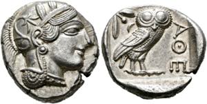 Athen - Tetradrachme (17,16 g), ca. 454-404 ... 