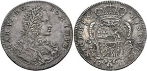 Karl VI. 1711-1740 - 1/2 Ducato 1715 Neapel ... 