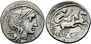 Imitationen griechischer Münzen - Denarius ... 