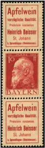 Bayern - **, 1911 Senkrechter Zusammendruck ... 
