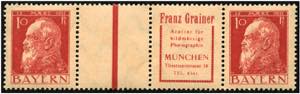 Bayern - **, 1911 Luitpold Zusammendruck Mi. ... 