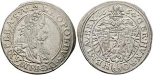 Leopold I. 1657-1705 - XV Kreuzer 1664 Prag ... 
