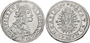 Leopold I. 1657-1705 - XV Kreuzer 1674 KB ... 