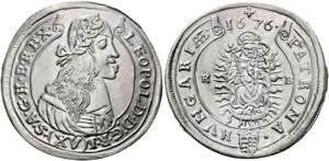 Leopold I. 1657-1705 - XV Kreuzer 1676 KB ... 