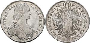 Maria Theresia 1740-1780 - 1/2 Taler 1745 KB ... 