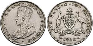 George V. 1910-1936 - Florin 1932 Melbourne ... 