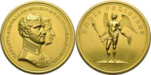 Leopold I. 1831-1865 - AU-Medaille (82,92g), ... 