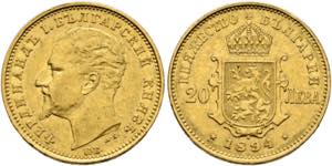 Ferdinand I. 1887-1918 - 20 Lewa 1894 KB AV ... 