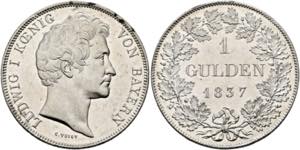 Ludwig I. 1825-1846 - Gulden 1837 München ... 