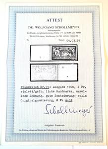 FRANKREICH - **,  1900 2 Fr. violett/gelb ... 