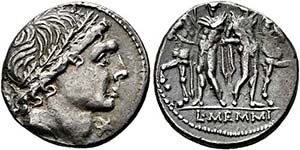 L. Memmius - Denarius (3,94 g), Roma, ... 