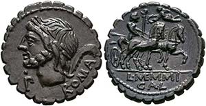 L. Memmius Galeria - Denarius (Serratus) ... 