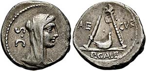 P. Sulpicius Galba - Denarius (4,06 g), ... 