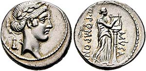 Q. Pomponius Musa - Denarius (4,01 g), Roma, ... 