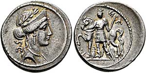 P. Licinius Crassus M.f. - Denarius (3,86 ... 