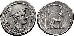 Cn. Plancius - Denarius (3,87 g), Roma, 55 ... 