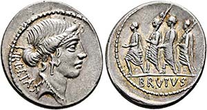 M. Iunius Brutus - Denarius (4,00 g), Roma, ... 