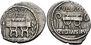 Q. Pompeius Rufus - Denarius (3,49 g), Roma, ... 