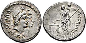 Mn. Cordius Rufus - Denarius (3,93 g), Roma, ... 