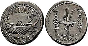 M. Antonius - Denarius (3,41 g), ... 