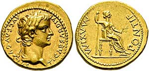 Tiberius (14-37) - Aureus (7,74 g), Lugdunum ... 