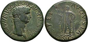 Claudius (41-54) - Sestertius (28,31 g), ... 